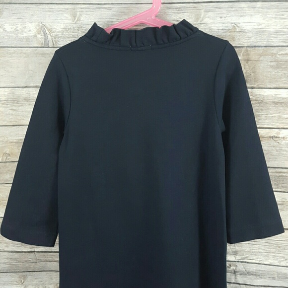 Crewcuts Girls Navy Blue Ruffled Dress w/ Pockets - Picture 6 of 7